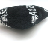 Balenciaga Allover Logo Faux Fur Clutch Black