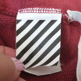 Off-White c/o Virgil Abloh Diagonal Arrows Hoodie Sweatshirt Bordeaux Size Small