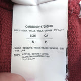 Off-White c/o Virgil Abloh Diagonal Arrows Hoodie Sweatshirt Bordeaux Size Small