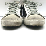Golden Goose Superstar Sneakers Brown Leopard Jacquard & Gray Suede Size 36