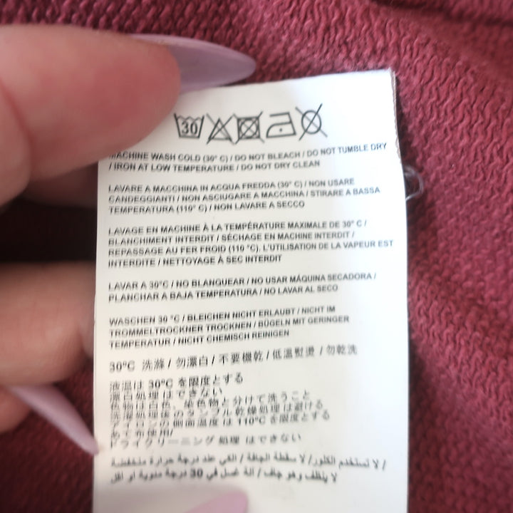Off-White c/o Virgil Abloh Diagonal Arrows Hoodie Sweatshirt Bordeaux Size Small