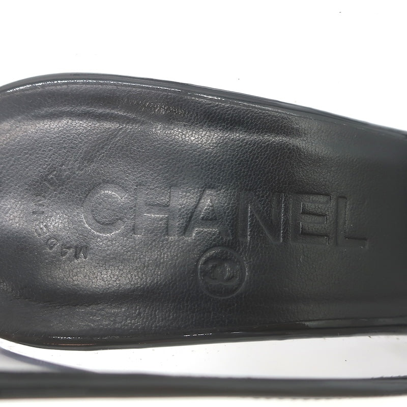 Chanel 07P CC Cap Toe PVC &amp; Patent Leather Pumps Clear/Black Size 38.5