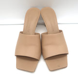 Studio Amelia Classic 70 Mules Nude Leather Size 39 Open Toe Heels