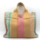 Hermes Fourre Tout PM Tote Bag Multicolor Striped Toile