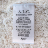 A.L.C. April Fringe Boucle Cardigan Cream Cotton-Blend Size Small