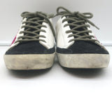 Golden Goose Superstar Sneakers White & Black with Pink Star Size 36