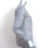Isabel Marant Etoile Maria Top Floral Print Cotton Size 34 Long Sleeve Blouse