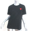 Comme des Garcons PLAY Double Heart T-Shirt Black Size Medium Short Sleeve Top