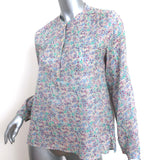Isabel Marant Etoile Maria Top Floral Print Cotton Size 34 Long Sleeve Blouse