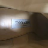 Jimmy Choo Agathe 85 Knee High Boots Nude Leather Size 40