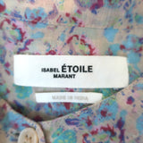 Isabel Marant Etoile Maria Top Floral Print Cotton Size 34 Long Sleeve Blouse