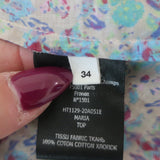 Isabel Marant Etoile Maria Top Floral Print Cotton Size 34 Long Sleeve Blouse