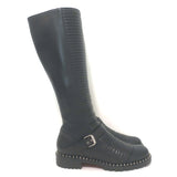 Christian Louboutin Meteorita Studded Knee High Boots Black Leather Size 39.5