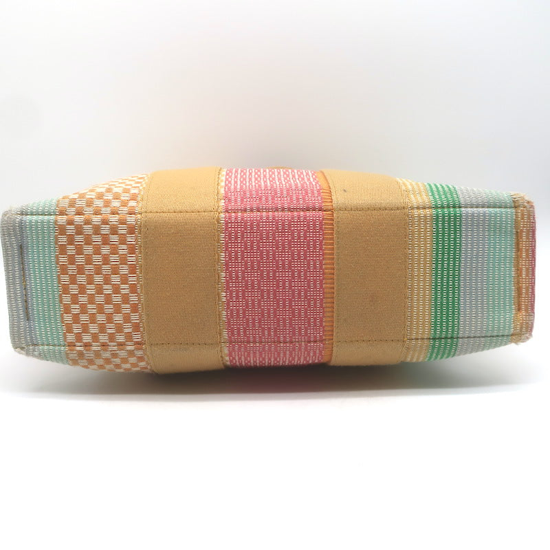 Hermes Fourre Tout PM Tote Bag Multicolor Striped Toile