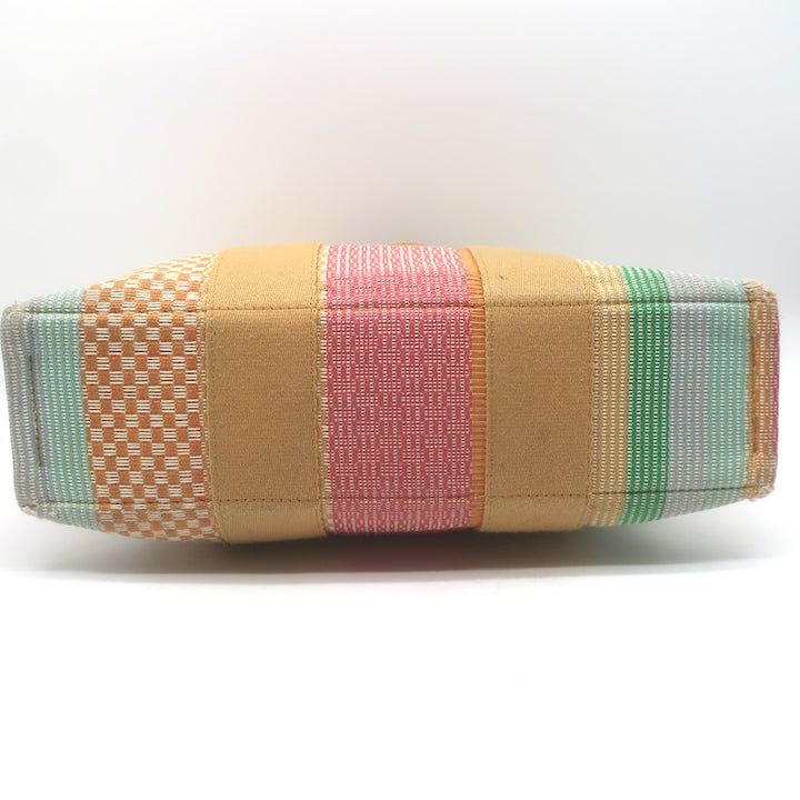 Hermes Fourre Tout PM Tote Bag Multicolor Striped Toile