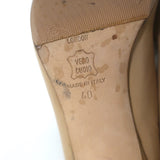 Jimmy Choo Agathe 85 Knee High Boots Nude Leather Size 40