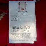 Valentino Pleated Georgette Gown Red Silk Size 40 Button-Down Maxi Dress