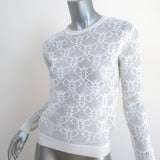 Emilio Pucci Bee Lace Top White Size Extra Small Long Sleeve Pullover