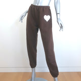 SPRWMN Heart Sweatpants Americano Brown Cotton Size Medium