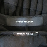 Isabel Marant Cutout Zip-Front Mini Dress Black Pleated Cotton Size 36