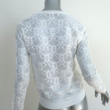 Emilio Pucci Bee Lace Top White Size Extra Small Long Sleeve Pullover