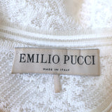Emilio Pucci Bee Lace Top White Size Extra Small Long Sleeve Pullover