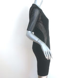 Stella McCartney April Illusion Dress Black Mesh & Crepe Size 42