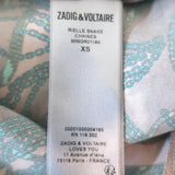 Zadig & Voltaire Maxi Dress Rielle Pink Snake Chains Print Size Extra Small