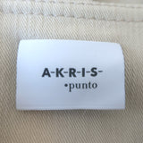 Akris Punto Flutter Sleeve Zip-Up Jacket Beige Stretch Cotton Canvas Size US 8