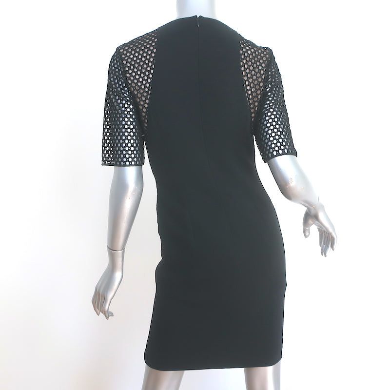 Stella McCartney April Illusion Dress Black Mesh &amp; Crepe Size 42