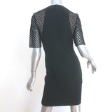 Stella McCartney April Illusion Dress Black Mesh & Crepe Size 42