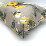 Dolce & Gabbana Floral Print Canvas Small Wristlet Clutch Gray