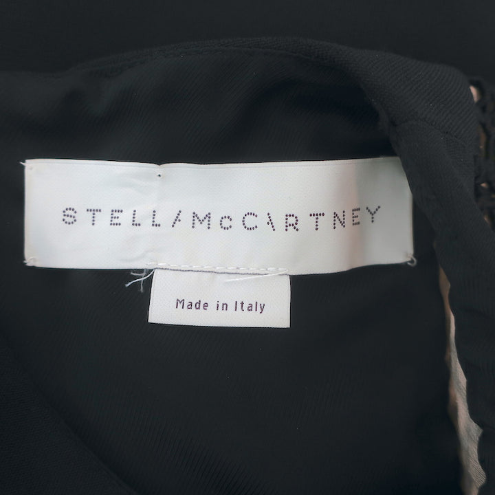 Stella McCartney April Illusion Dress Black Mesh &amp; Crepe Size 42