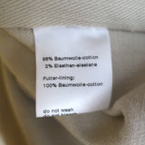 Akris Punto Flutter Sleeve Zip-Up Jacket Beige Stretch Cotton Canvas Size US 8