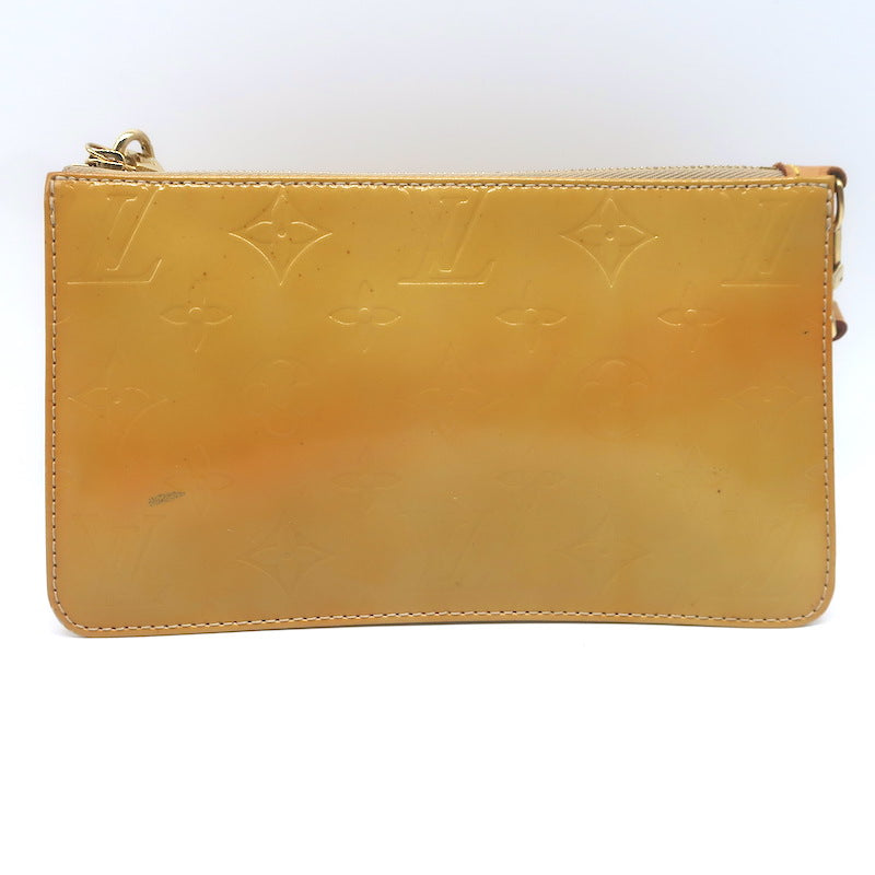 Louis Vuitton Lexington Monogram Vernis Pochette Bag Goldenrod Patent Leather