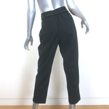 Brunello Cucinelli Monili-Trim Tapered Contrast Seam Pants Black Wool Size 42
