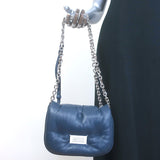 Maison Margiela Glam Slam Small Flap Bag Dark Blue Quilted Leather Crossbody