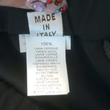 Brunello Cucinelli Monili-Trim Tapered Contrast Seam Pants Black Wool Size 42