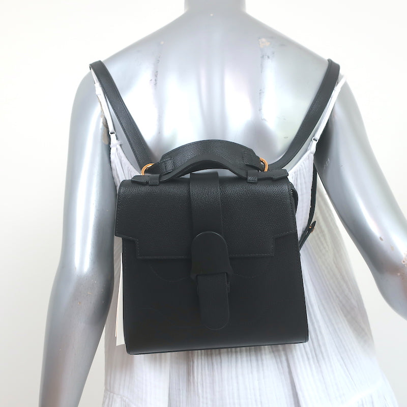 Senreve Alunna Backpack Black Pebbled Leather Crossbody Bag NEW – Celebrity  Owned
