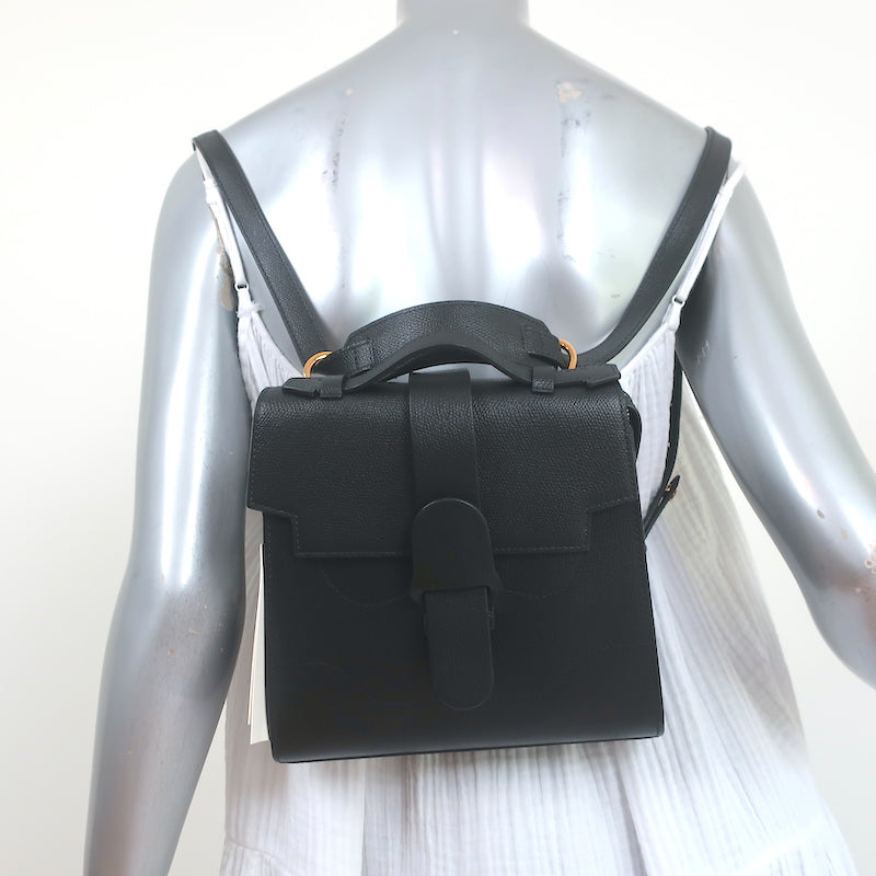 celebrity leather backpack Senreve Alunna Backpack Black Pebbled Leather Crossbody Bag NEW – Celebrity Owned