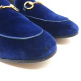Gucci Jordaan Velvet Horsebit Loafers Dark Blue Size 36