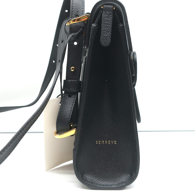 Senreve Alunna Backpack Black Pebbled Leather Crossbody Bag NEW – Celebrity  Owned