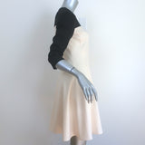 Ralph Lauren Collection Colorblock Dress Ivory & Black Stretch Wool Size 4