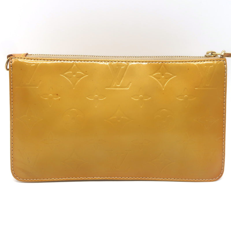 Louis Vuitton Lexington Monogram Vernis Pochette Bag Goldenrod Patent Leather