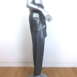 Brunello Cucinelli Metallic Cargo Pants Silver Stretch Wool Size 42