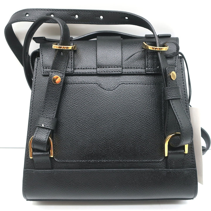 Senreve Alunna Backpack Black Pebbled Leather Crossbody Bag NEW
