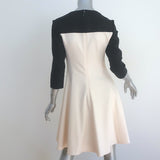 Ralph Lauren Collection Colorblock Dress Ivory & Black Stretch Wool Size 4