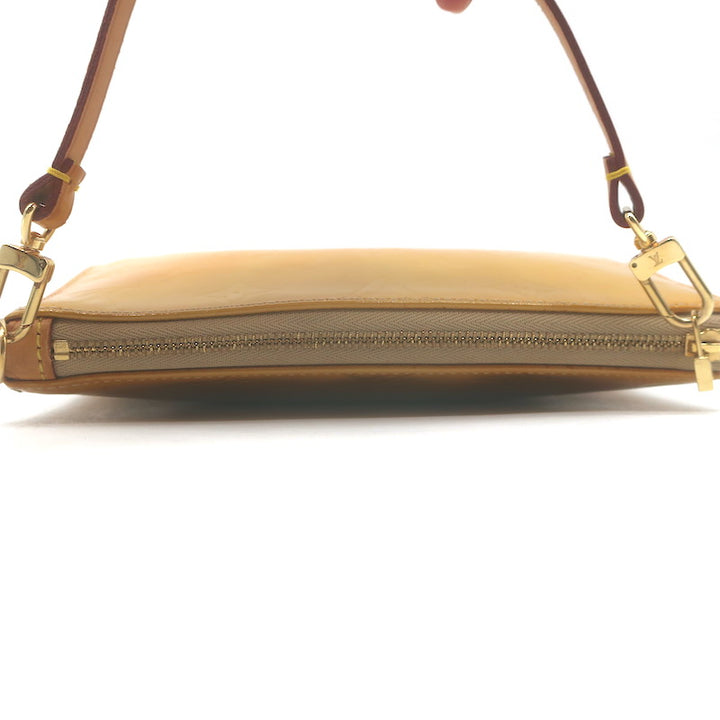 Louis Vuitton Lexington Monogram Vernis Pochette Bag Goldenrod Patent Leather