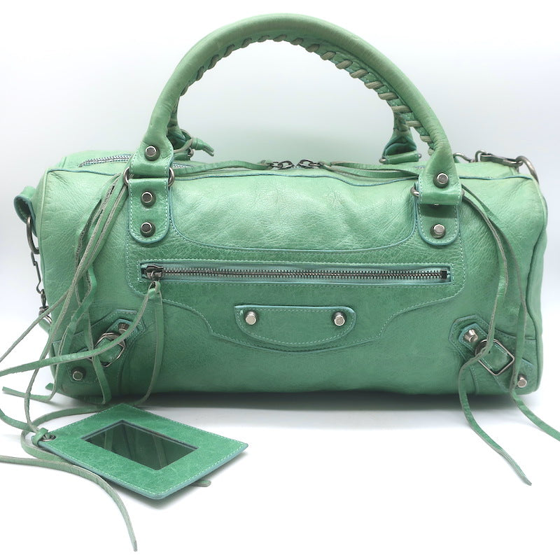 Balenciaga Twiggy Bag Seafoam Chevre Leather