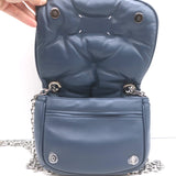 Maison Margiela Glam Slam Small Flap Bag Dark Blue Quilted Leather Crossbody